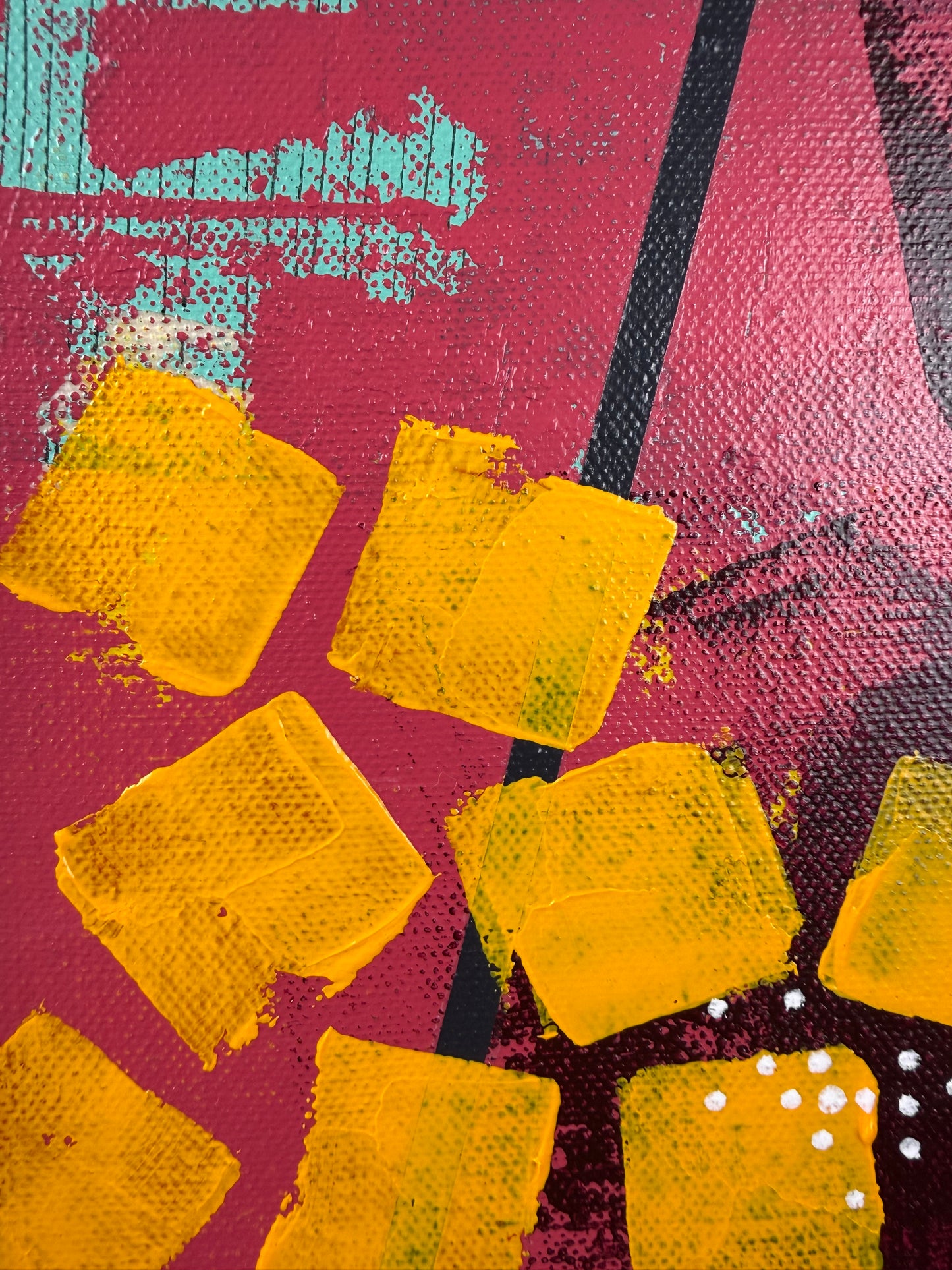 Aging Out Loud – 14 x 14 Original Abstract Acrylic Painting on gallery wrap canvas by Nikki Braun | Bold Modern Wall Art