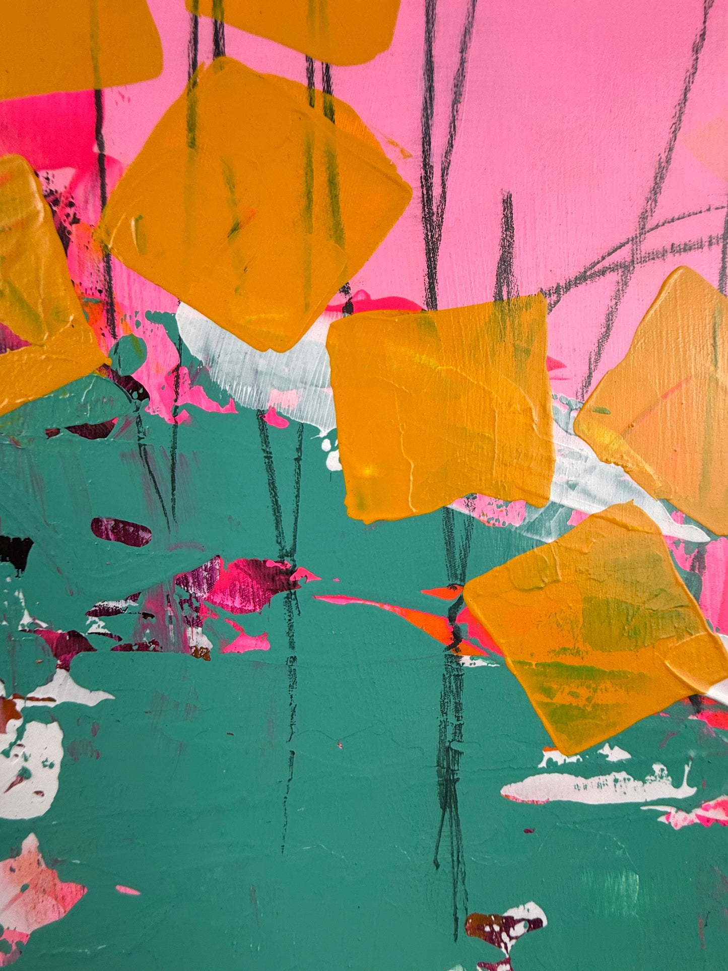 Never Too Much – 10x12 Original Abstract Acrylic Painting on Birch Panel by Nikki Braun | Bold Modern Wall Art