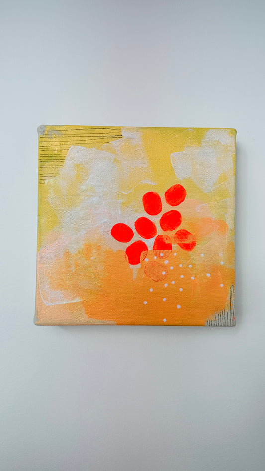 July 5 – 8x8 Original Abstract Acrylic Painting on Gallery Wrap Canvas by Nikki Braun | Bold Modern Wall Art