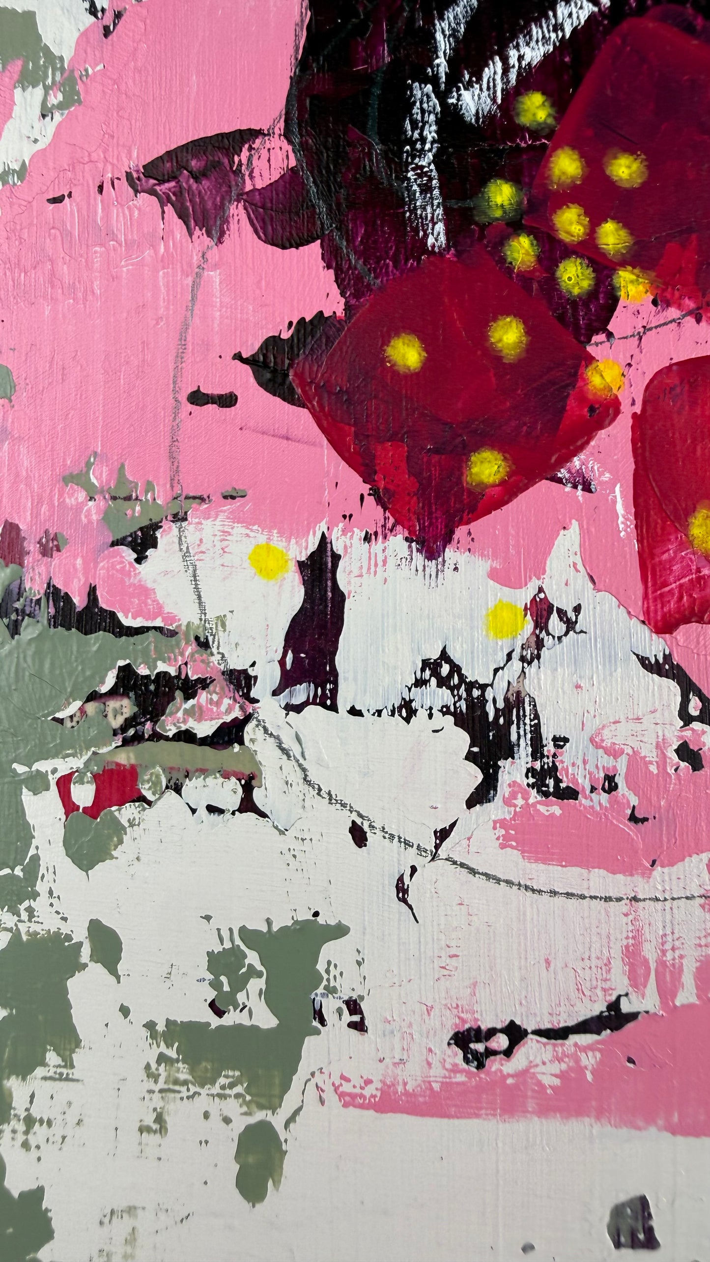 Crabapple 3 – 10x10 Original Abstract Acrylic Painting on birch panel by Nikki Braun | Bold Modern Wall Art