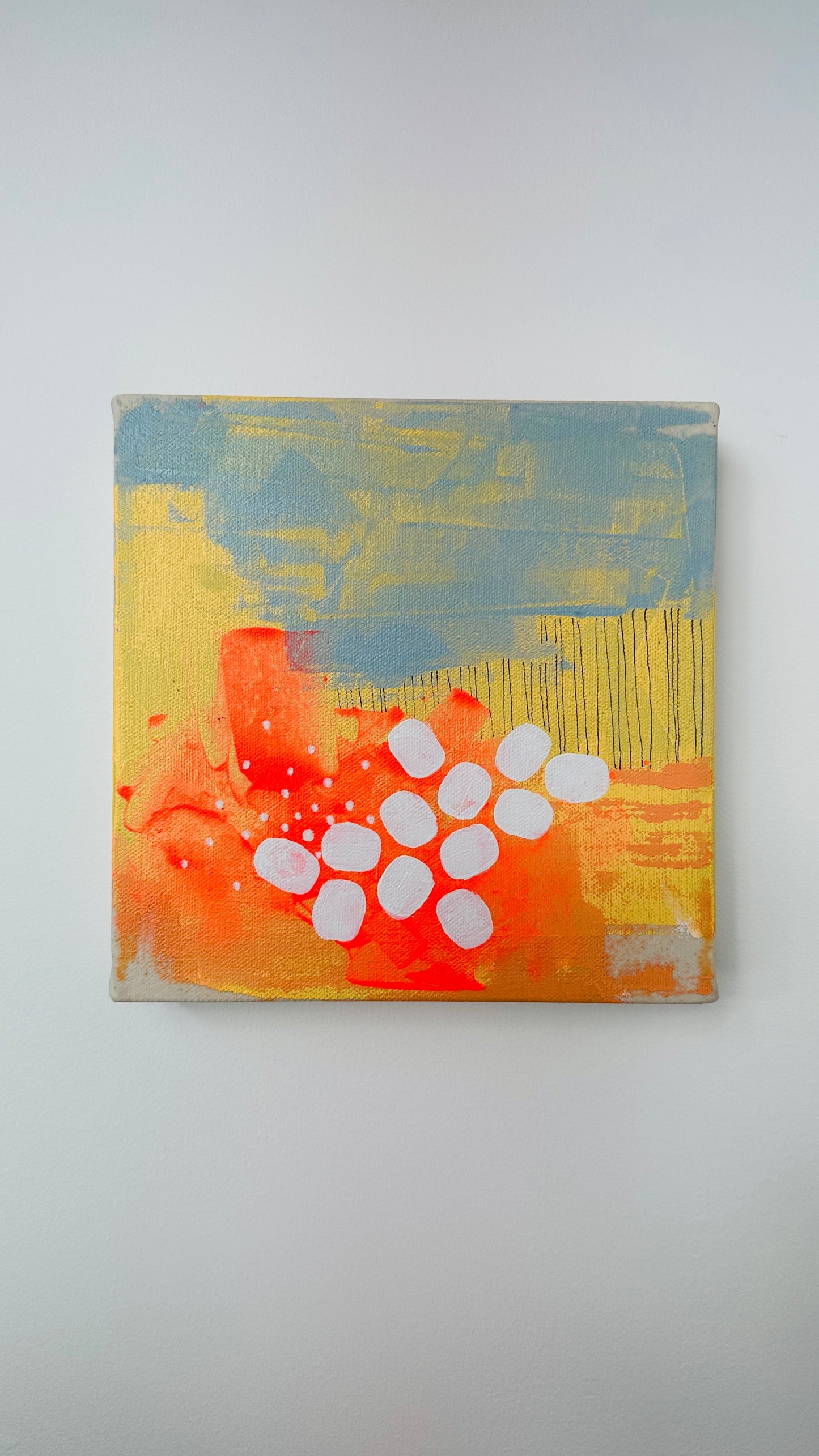 July 8 – 8x8 Original Abstract Acrylic Painting on Gallery Wrap Canvas by Nikki Braun | Bold Modern Wall Art