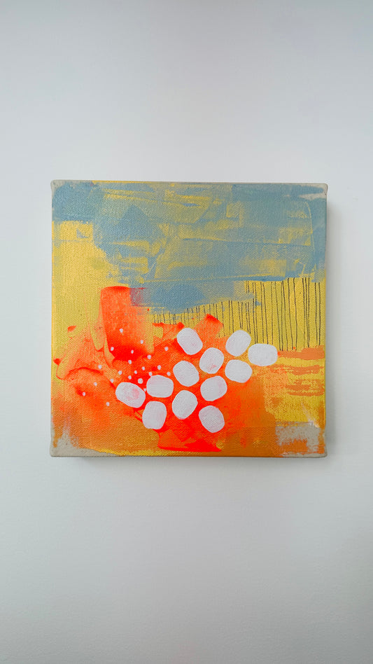 July 8 – 8x8 Original Abstract Acrylic Painting on Gallery Wrap Canvas by Nikki Braun | Bold Modern Wall Art