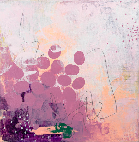 Freedom From the Noise 2 – 10x10 Original Abstract Acrylic Painting on Canvas by Nikki Braun | Bold Colorful Modern Wall Art