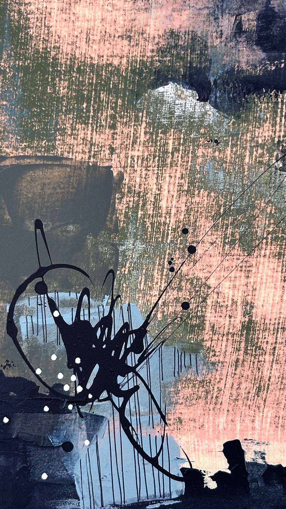 Layers 5 – 8x8 Original Abstract Acrylic Painting on Birch Panel by Nikki Braun | Bold Modern Wall Art (Copy)