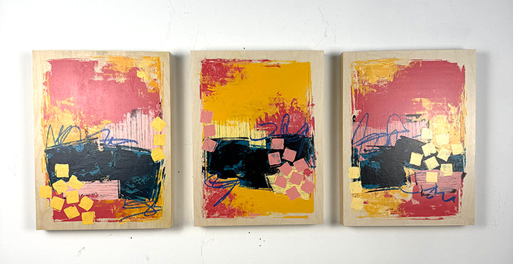 Best-case Scenario 1 – 12x16 Original Abstract Acrylic Painting on Birch Panel by Nikki Braun | Bold Modern Wall Art