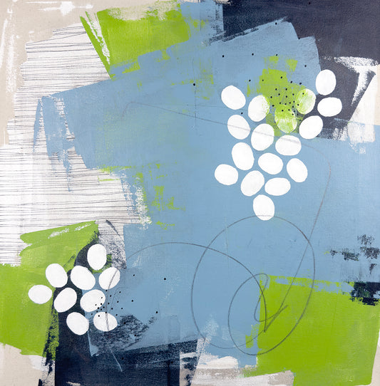 Enough  – 20x20 Original Abstract Acrylic Painting on Canvas by Nikki Braun | Bold Modern Wall Art