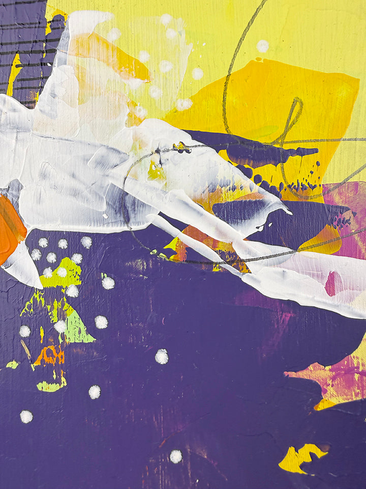 Never Too Much 3 – 8x10 Original Abstract Acrylic Painting on Birch Panel by Nikki Braun | Bold Modern Wall Art