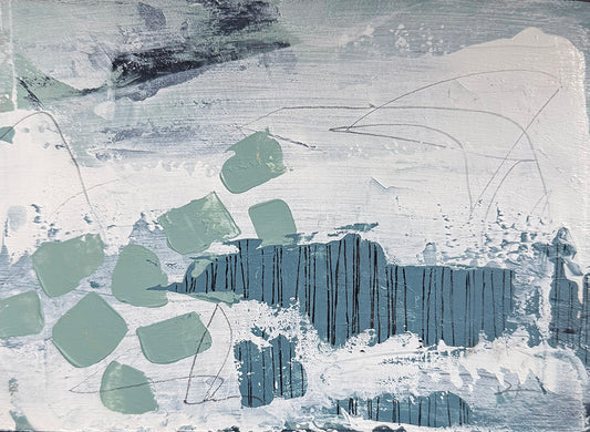 Winter’s Embrace – Original Abstract Painting Inspired by a Canadian Winter